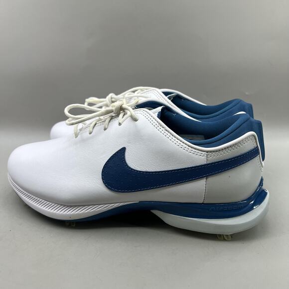 Nike Air Zoom Victory Tour 2 Golf Cleats Men Size 8.5 White Blue Leather Shoes